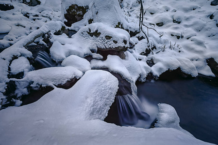 雪在河上