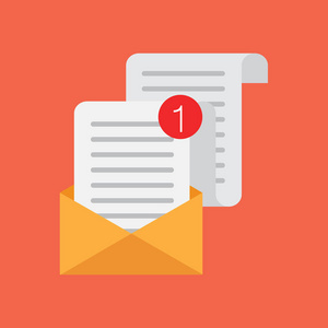 平面矢量卡通插画.打开的信封.矢量怡乐思照片