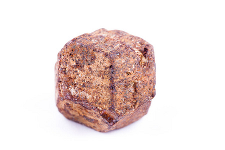 宏石矿物石榴石白色背景