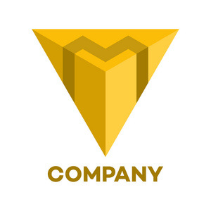 三角形和 M 公司联系信徽标