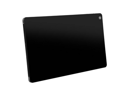 平板电脑黑色设计背部伸直左侧