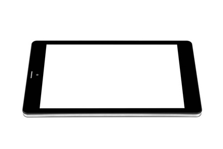 平板电脑黑色矩形前水平