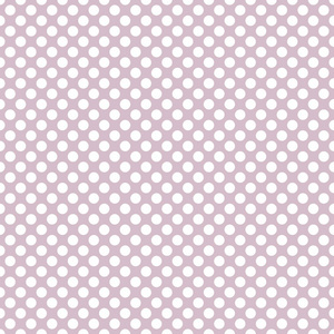 平铺在柔和的紫色背景上的白色波尔卡圆点的矢量模式