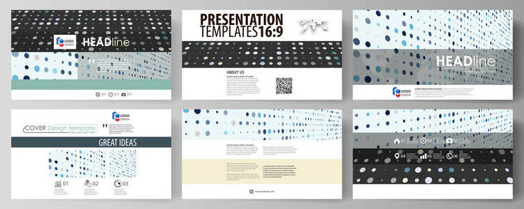 业务模板在高清格式演示文稿的幻灯片。很容易编辑抽象布局在平面样式。色彩柔和点的深度和角度，虚线的背景假象。优雅的矢量设计