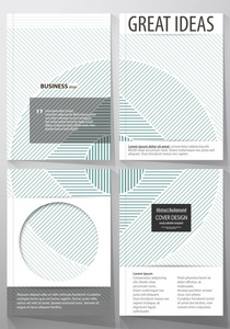 小册子 传单 报告的业务模板。覆盖在 A4 大小的抽象矢量布局设计模板。与线条的简约背景。灰色的颜色几何形状形成美丽的图案