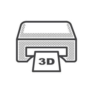 虚线 3d 打印图标