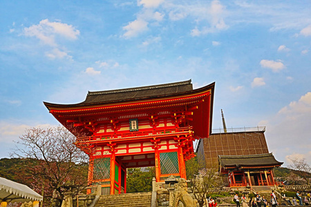 日本京都清水寺在春天