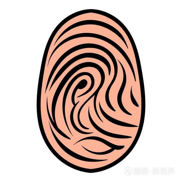 指纹的图标,图标卡通