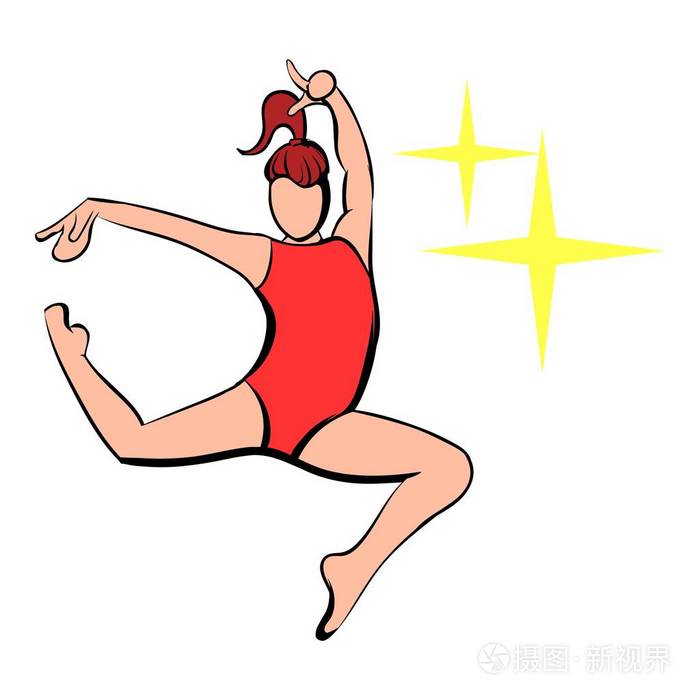 马戏团杂技演员图标卡通