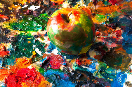 抽象油静物纹理画油画堆的葡萄油画水果