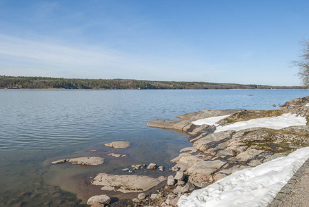 冬季湖在瑞典