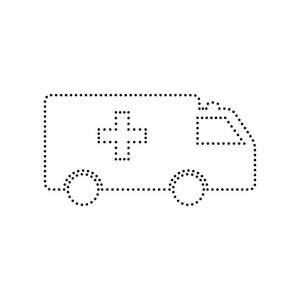 矢量.白色背景上的黑色虚线的图标.分离照片