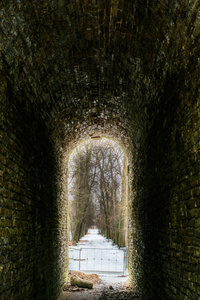 隧道在亚历山大公园在察尔斯科耶塞洛, 普希金, 圣彼得