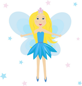 可爱的公主仙女星形矢量图照片