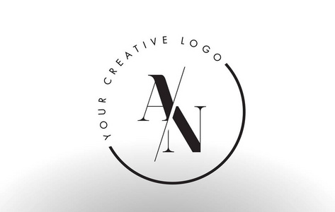 衬线字母标志设计与创意的相交切