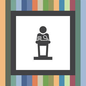 辩论登上领奖台登上领奖台公共演讲图标照片