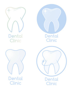 牙科诊所标识一组
