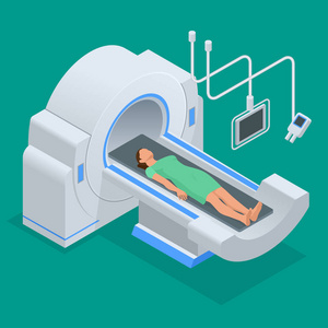 磁共振成像 Mri 的身体。平面等角图