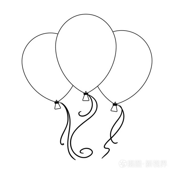 蓝色粉红色和黄色的气球,儿童.在游乐园里的儿童玩具.