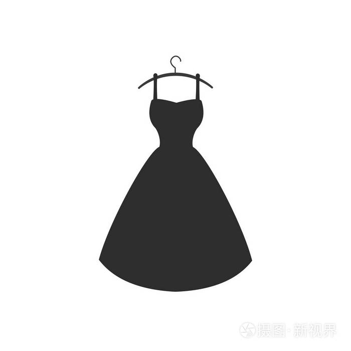 黑色的礼服矢量图标