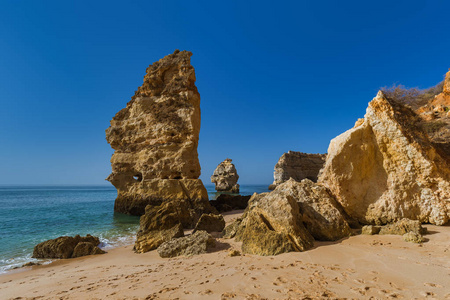 拉各斯葡萄牙阿尔加维附近的海滩