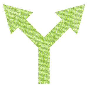 分叉箭头向上织物纹理图标照片