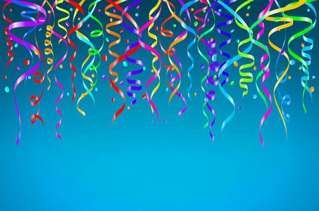 庆祝活动模板丝带.矢量图照片