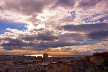 天空, 云, 无论是。西班牙安达卢西亚埃斯特波纳市