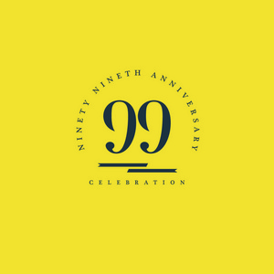 周年纪念徽标 99 数字