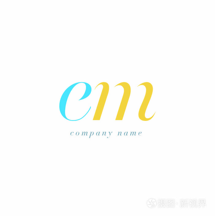 Em 字母标志模板