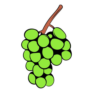 绿葡萄枝图标卡通