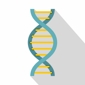 Dna 的符号图标，平面样式