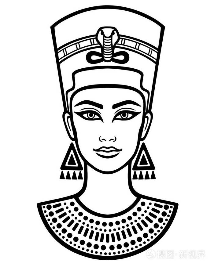 古埃及简笔画人物图片