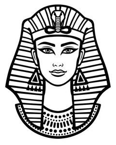 打印, 海报, t 恤, 纹身动画埃及皇室家族在古代的衣服.