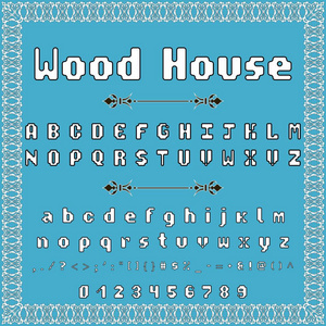 脚本字体木头房子老式脚本矢量字体标签和任何类型的设计