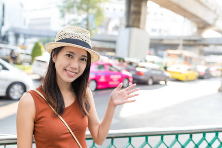 女人来访曼谷市