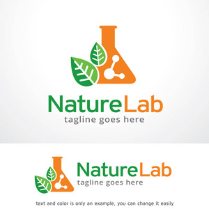 自然实验室 Logo 模板设计矢量