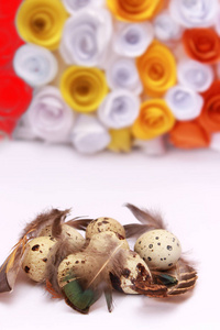 复活节的组成与节日鲜花装饰和传统对待迷你蛋