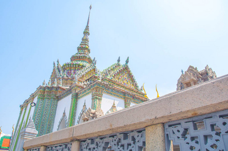 玉佛寺，寺在皇家大 Palac 的翡翠佛