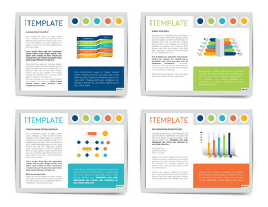 4 演示文稿的业务模板。为宣传单张 海报 幻灯片 杂志 书 宣传册 网站，信息图表打印