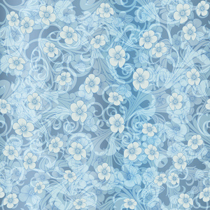 无缝的抽象蓝色图案。无缝的佩斯利模式。东方或俄罗斯的设计。豪华的装饰，花卉环绕壁纸 色板织物，用于装饰和设计