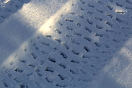 雪中的四道轨道