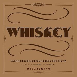 字体脚本字体威士忌年份脚本字体矢量字体标签和任何类型的设计
