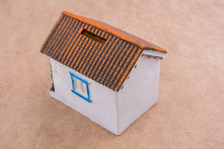 棕色的背景模型小屋