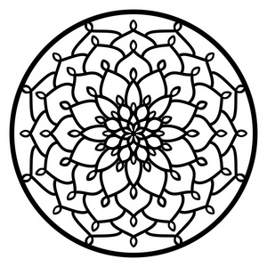 刻章的花边矢量模具花边圆点缀曼荼罗雕刻镂空照片