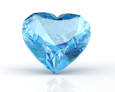 石头标本图宝蓝宝石(高分辨率三维图像)照片