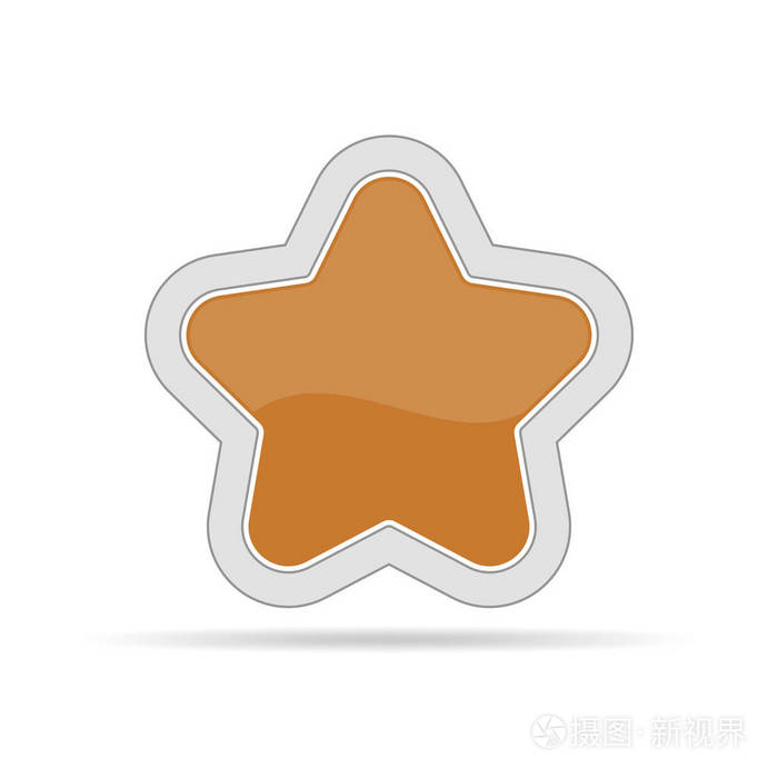 有光泽的星形图标.矢量图