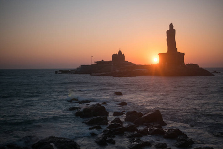 Kanyakumari 科摩罗角海面之上的日出