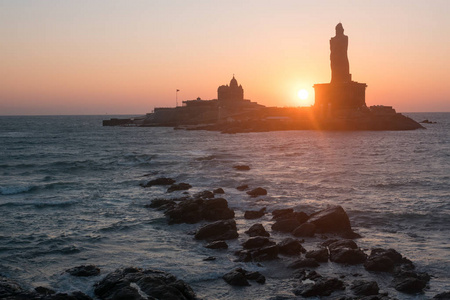 Kanyakumari 科摩罗角海面之上的日出