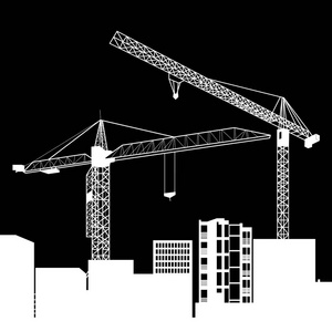建筑起重机剪影工业图体系结构